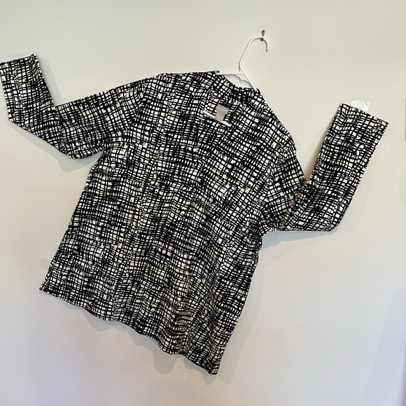 Chico’s Ladies Tunic, Black and White Stretch Knit, size XXL (4) - Picture 1 of 9